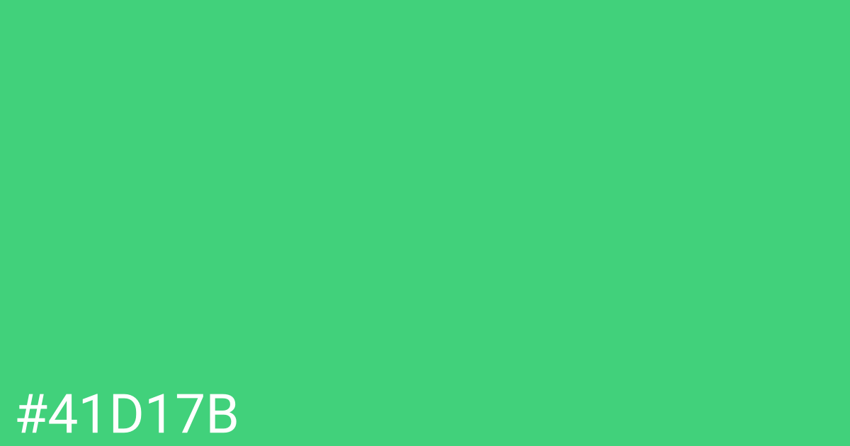 Hex color #41d17b graphic