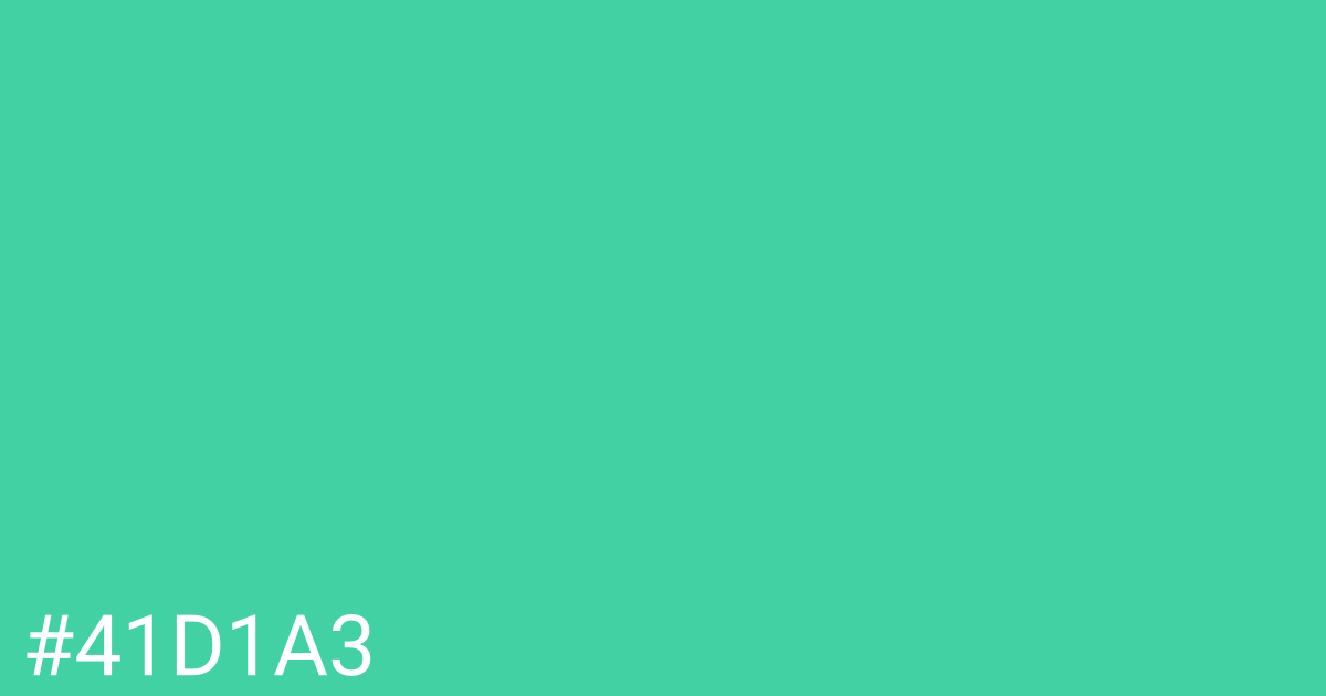 Hex color #41d1a3 graphic