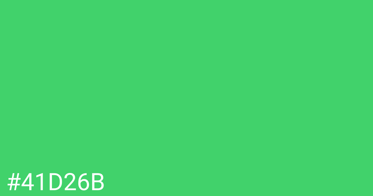 Hex color #41d26b graphic