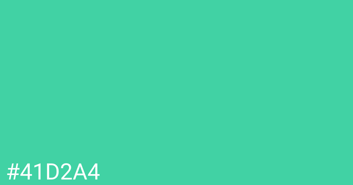 Hex color #41d2a4 graphic