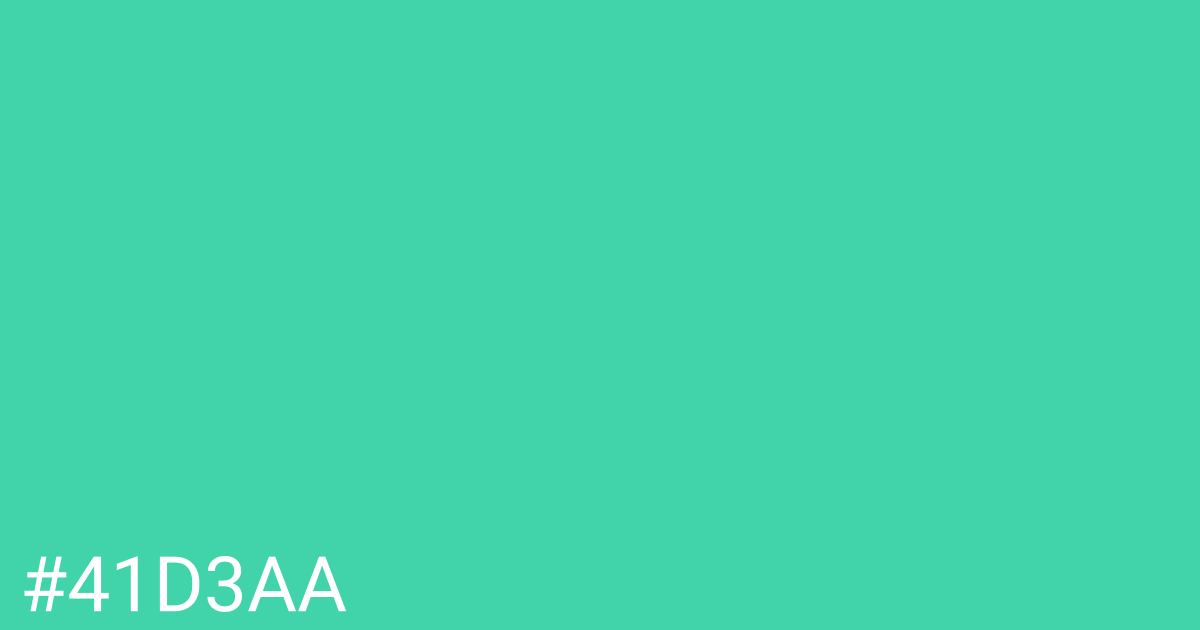 Hex color #41d3aa graphic