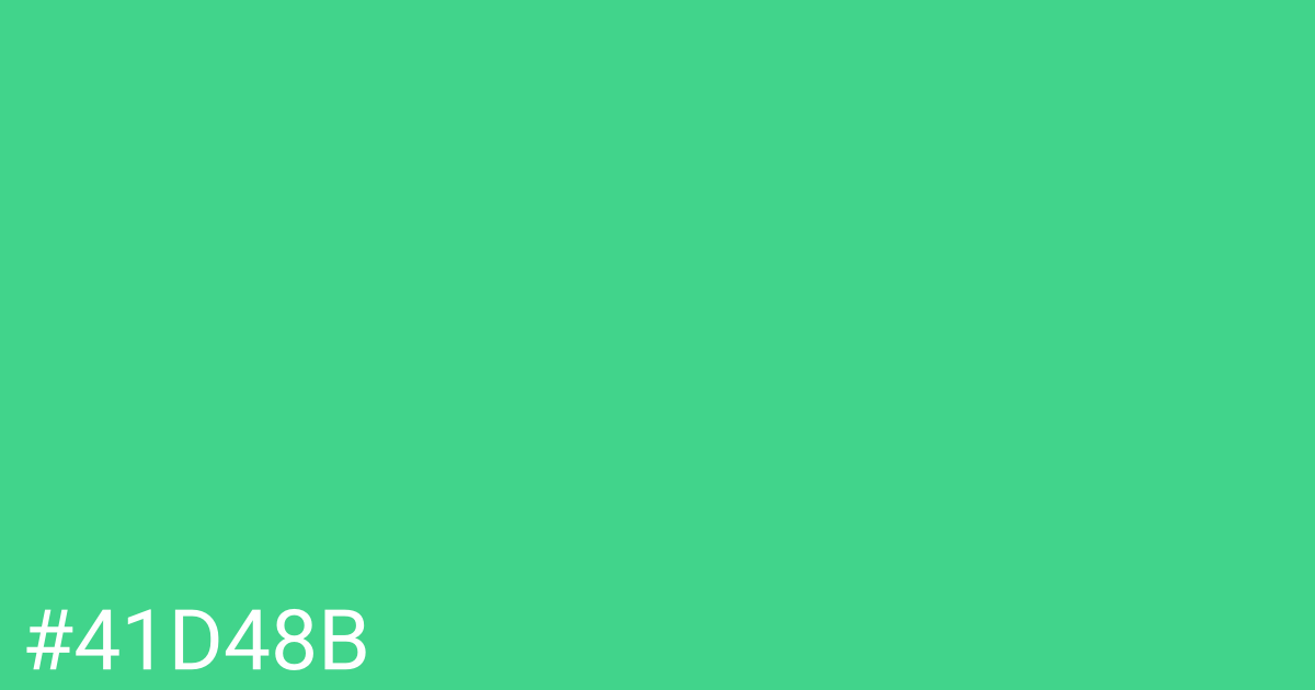 Hex color #41d48b graphic