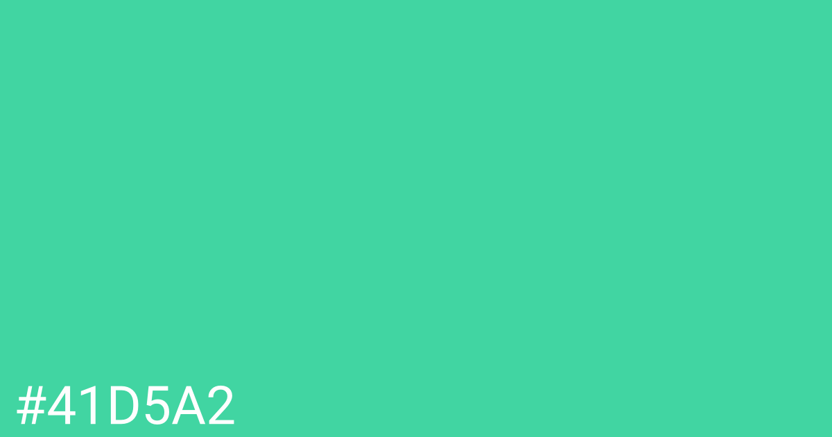 Hex color #41d5a2 graphic