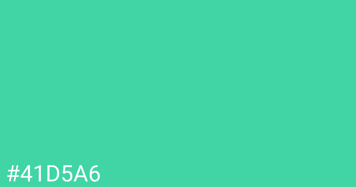 Hex color #41d5a6 graphic