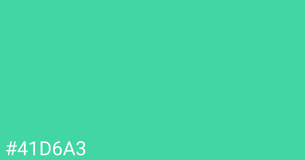 Hex color #41d6a3 graphic