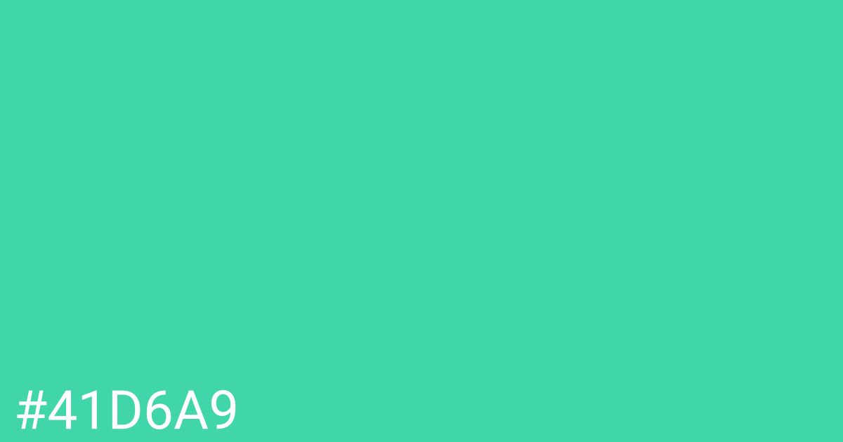 Hex color #41d6a9 graphic