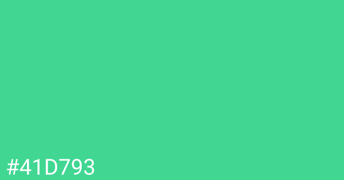 Hex color #41d793 graphic