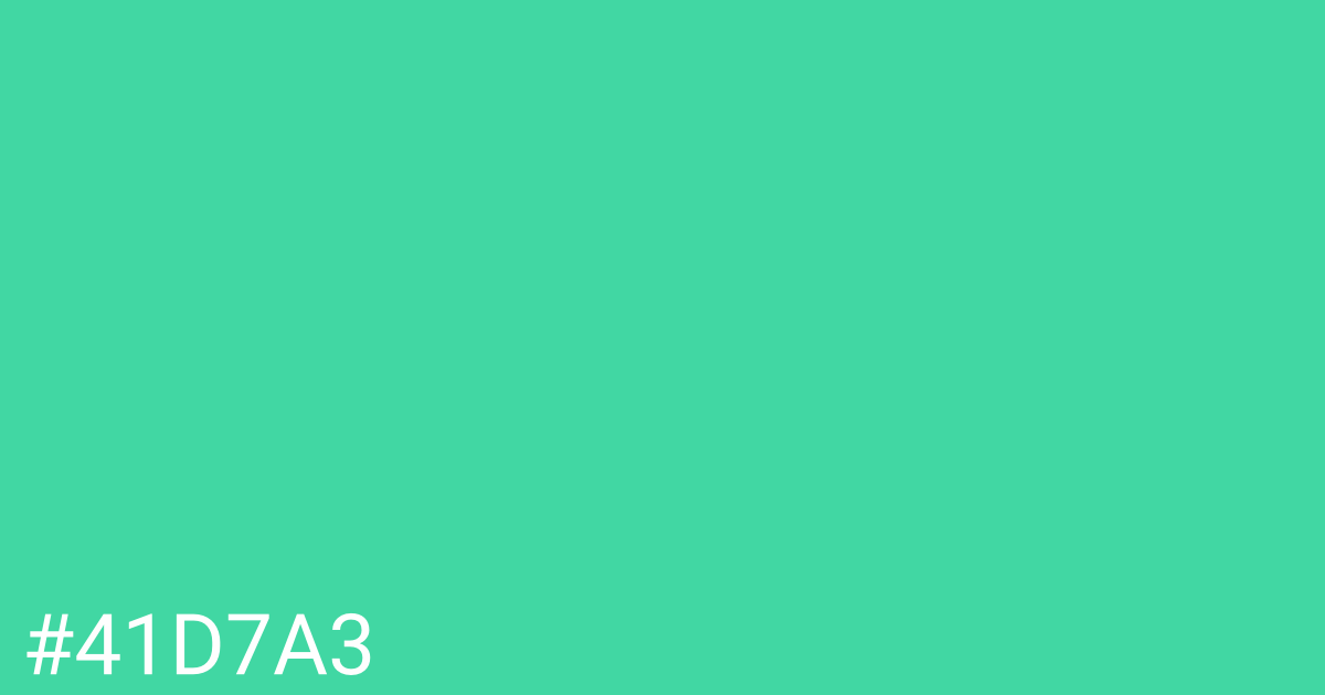 Hex color #41d7a3 graphic