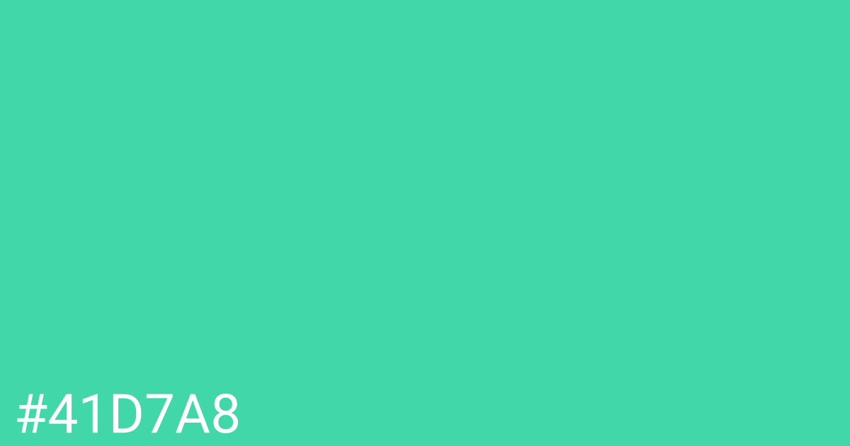 Hex color #41d7a8 graphic