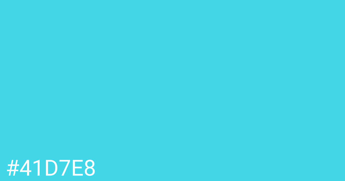 Hex color #41d7e8 graphic