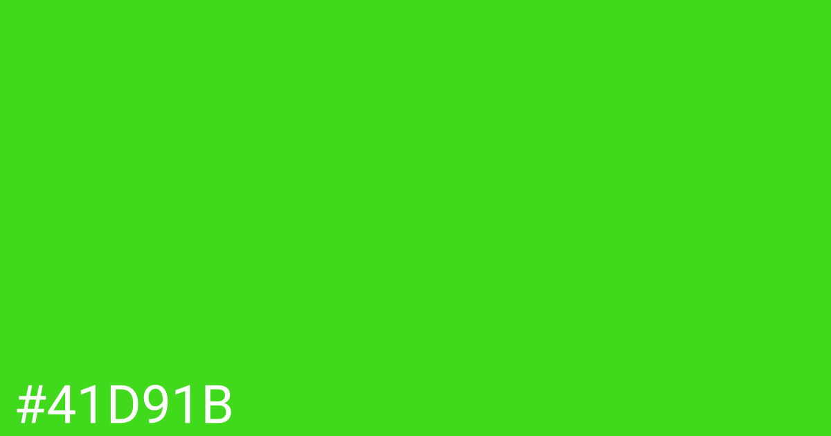 Hex color #41d91b graphic