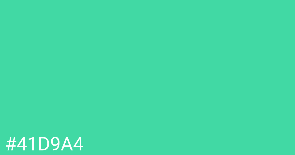 Hex color #41d9a4 graphic