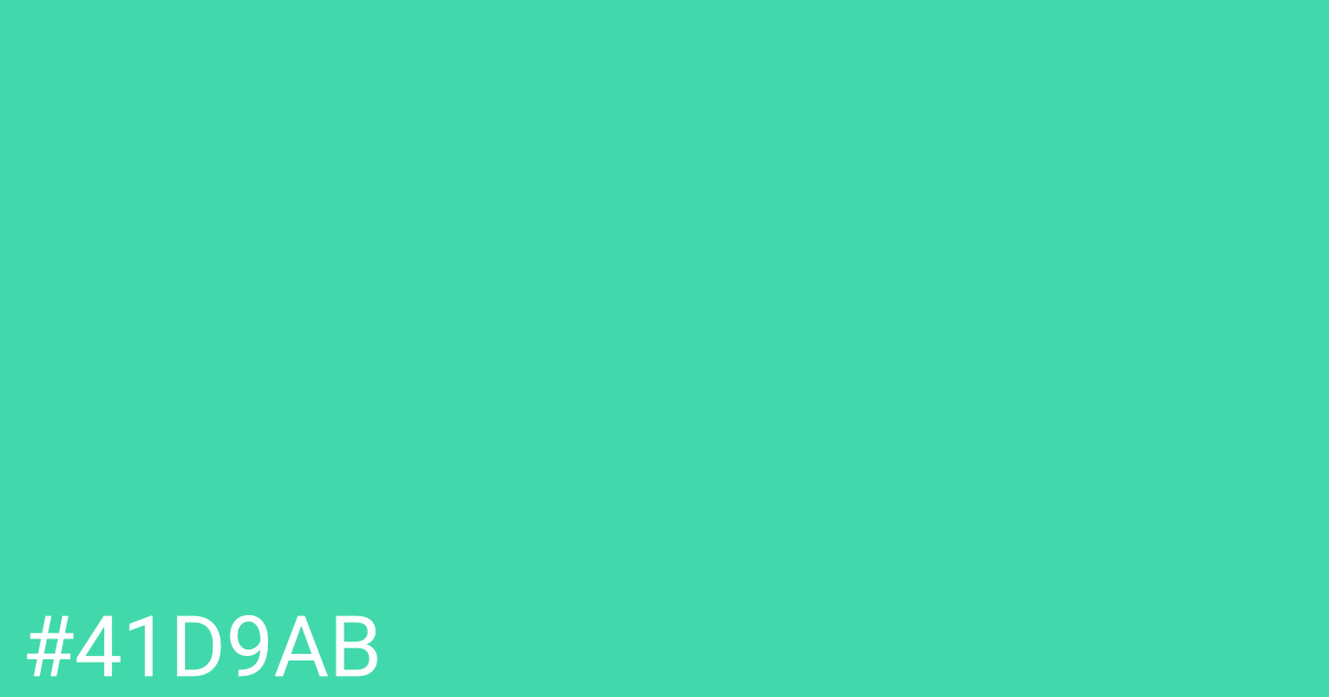 Hex color #41d9ab graphic
