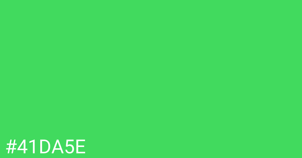 Hex color #41da5e graphic