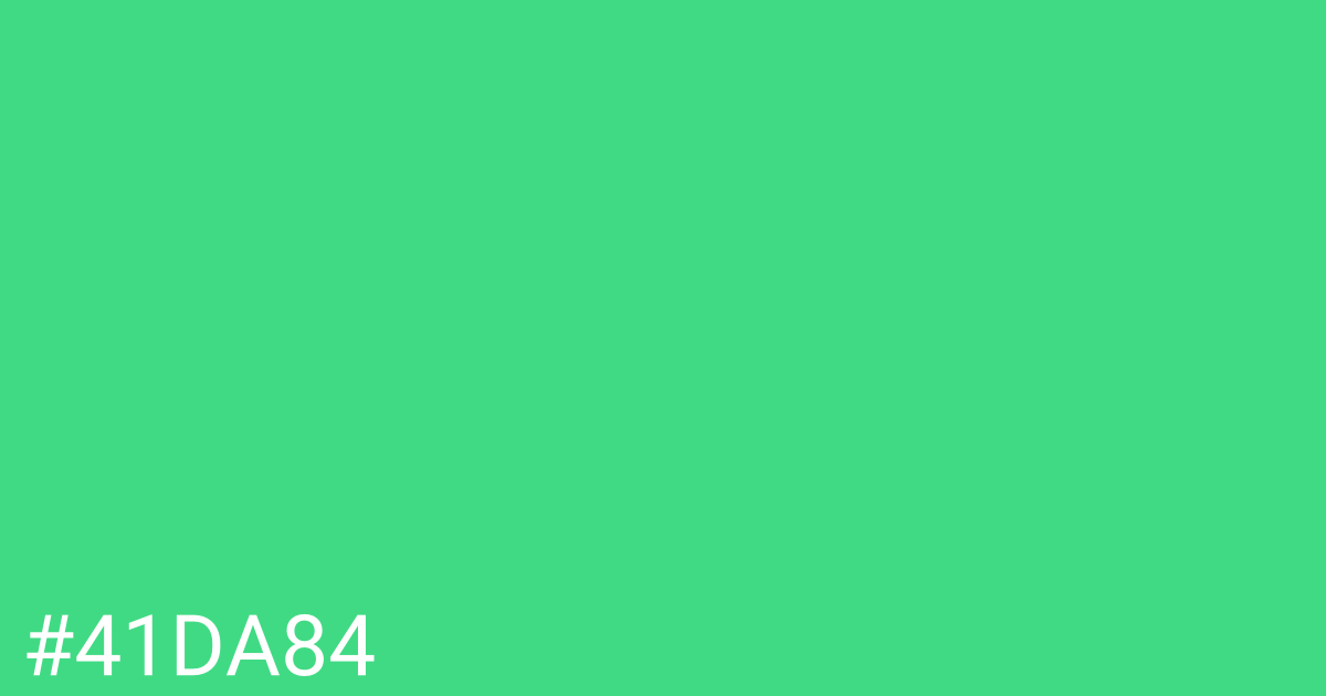 Hex color #41da84 graphic