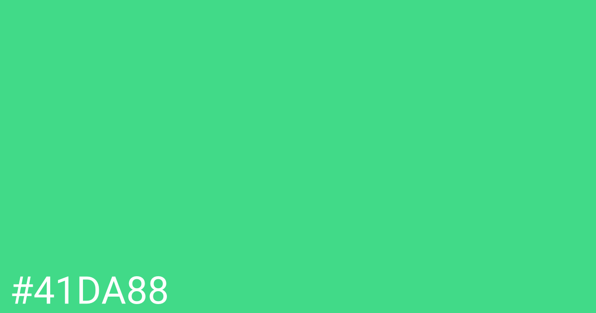 Hex color #41da88 graphic