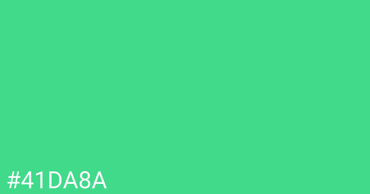 Hex color #41da8a graphic