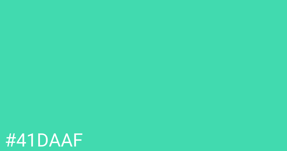 Hex color #41daaf graphic