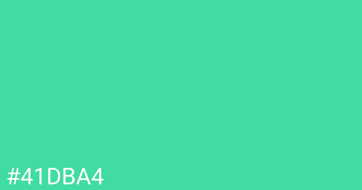 Hex color #41dba4 graphic