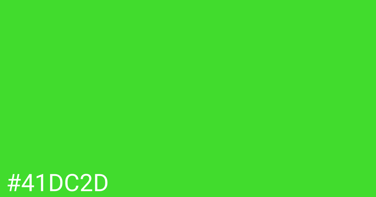 Hex color #41dc2d graphic