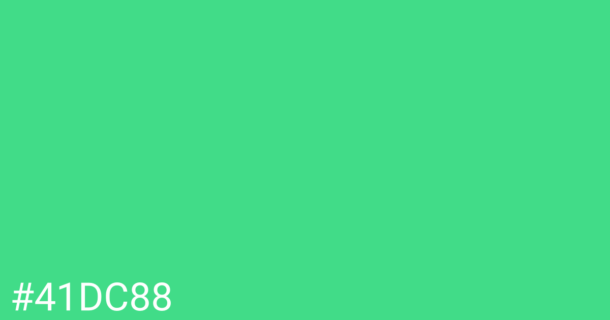 Hex color #41dc88 graphic