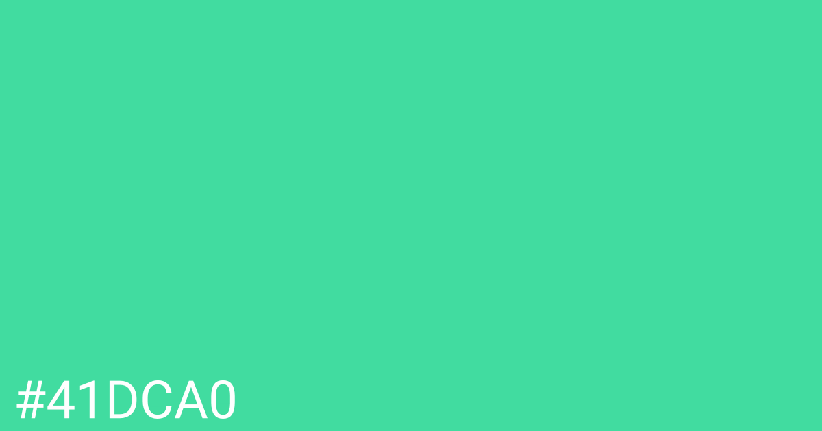 Hex color #41dca0 graphic