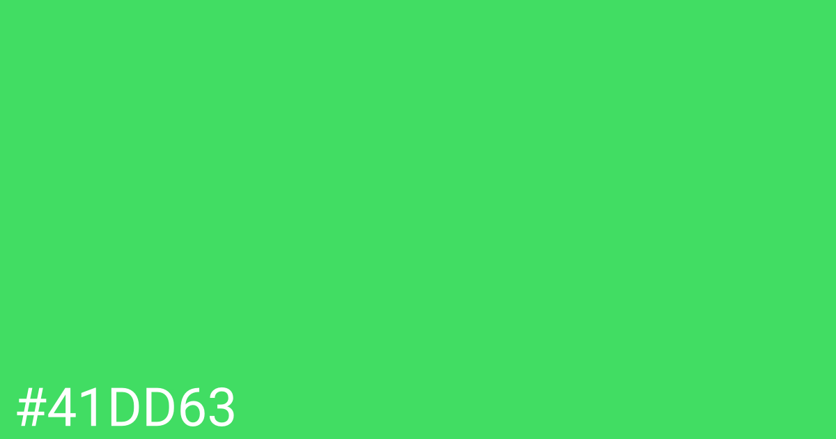 Hex color #41dd63 graphic