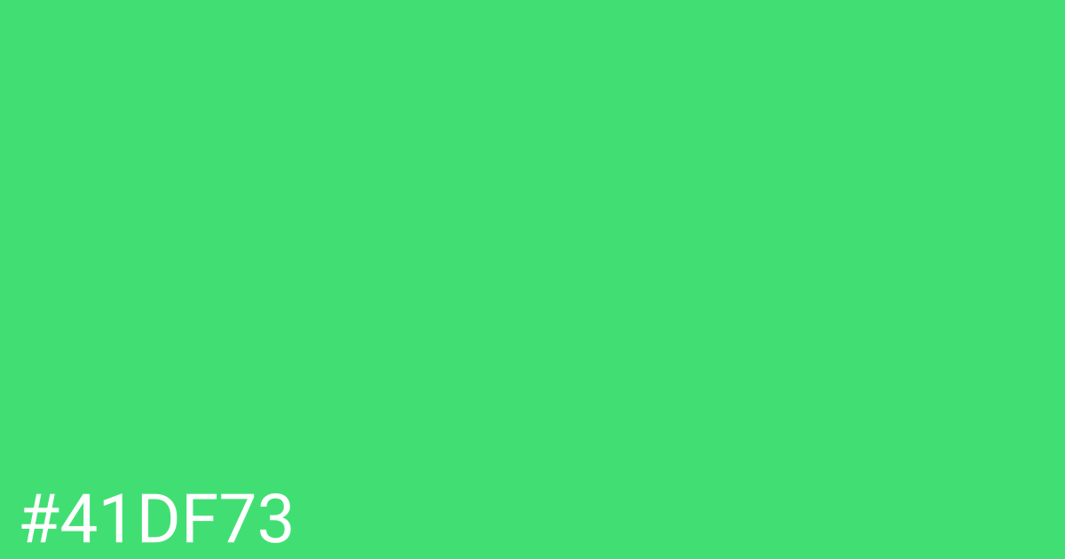 Hex color #41df73 graphic