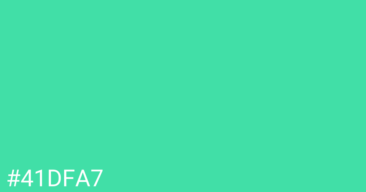 Hex color #41dfa7 graphic