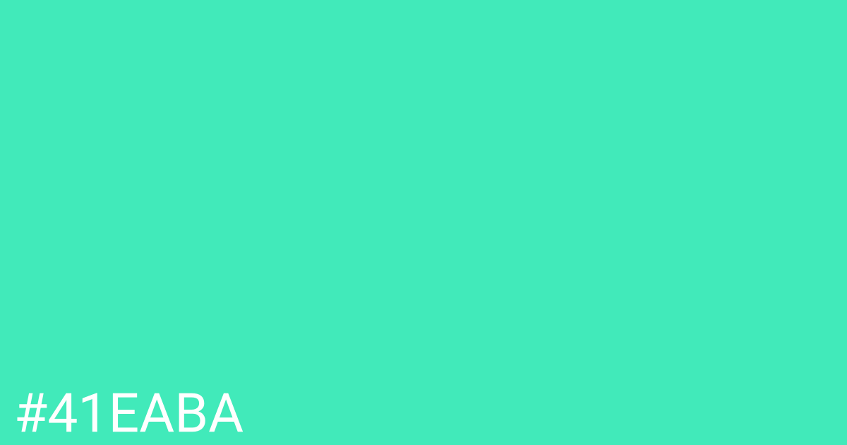 Hex color #41eaba graphic