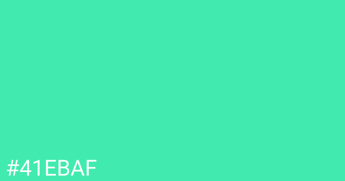 Hex color #41ebaf graphic