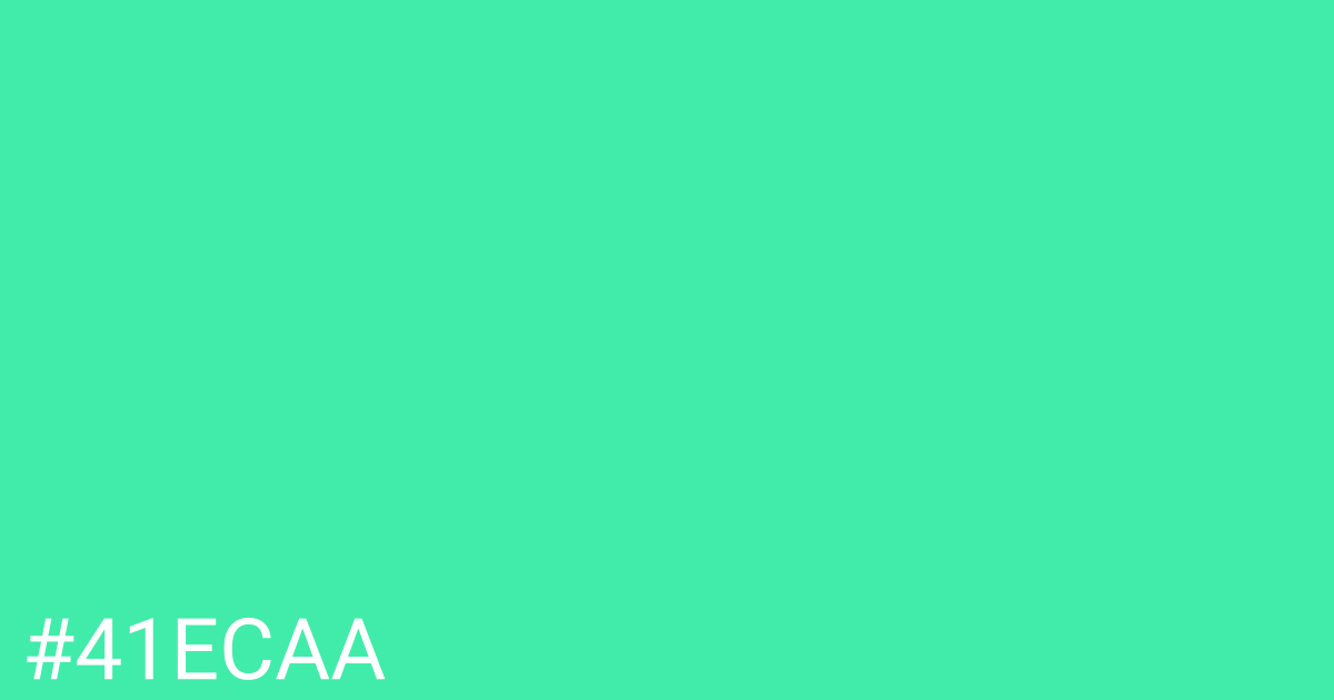 Hex color #41ecaa graphic