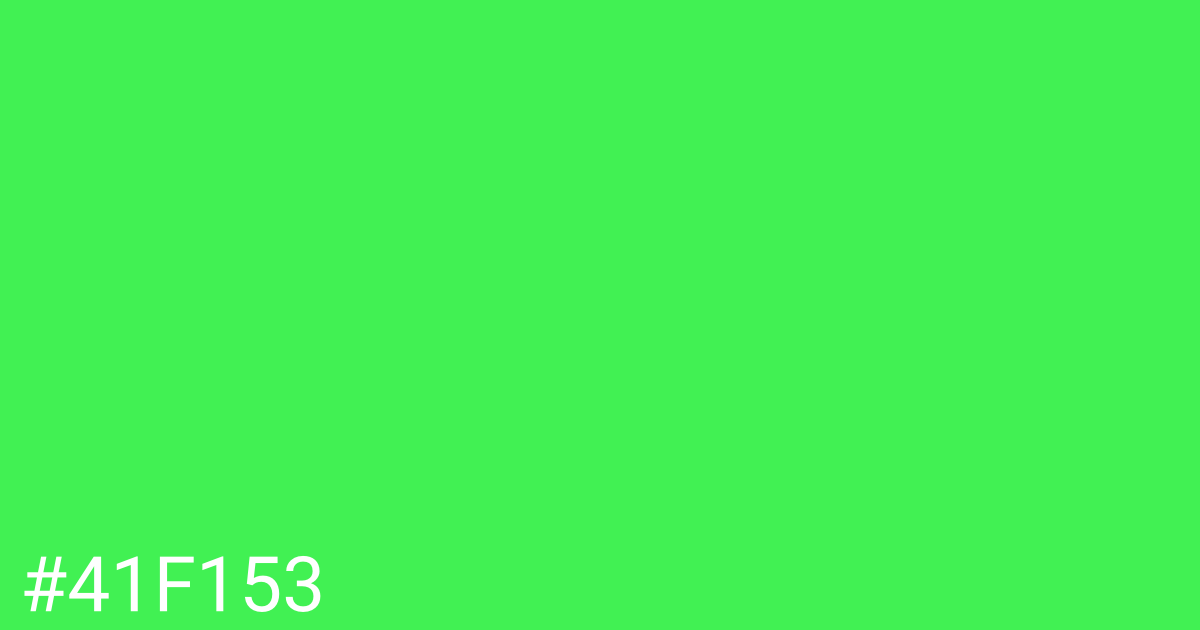 Hex color #41f153 graphic