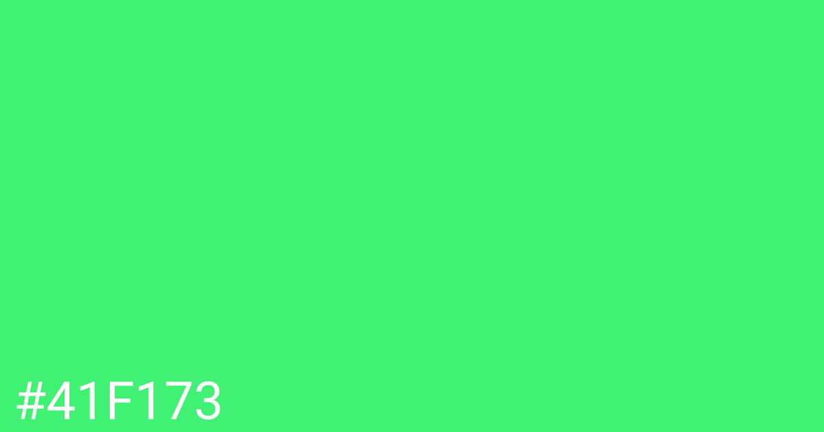 Hex color #41f173 graphic