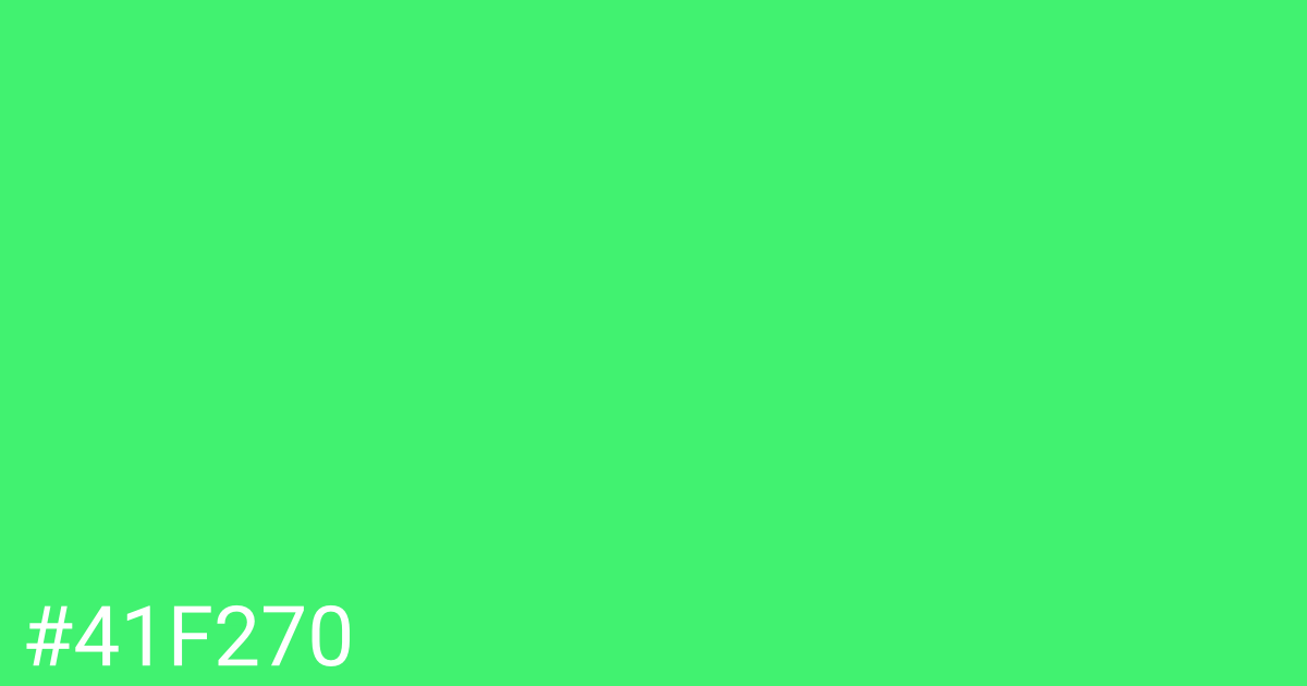 Hex color #41f270 graphic