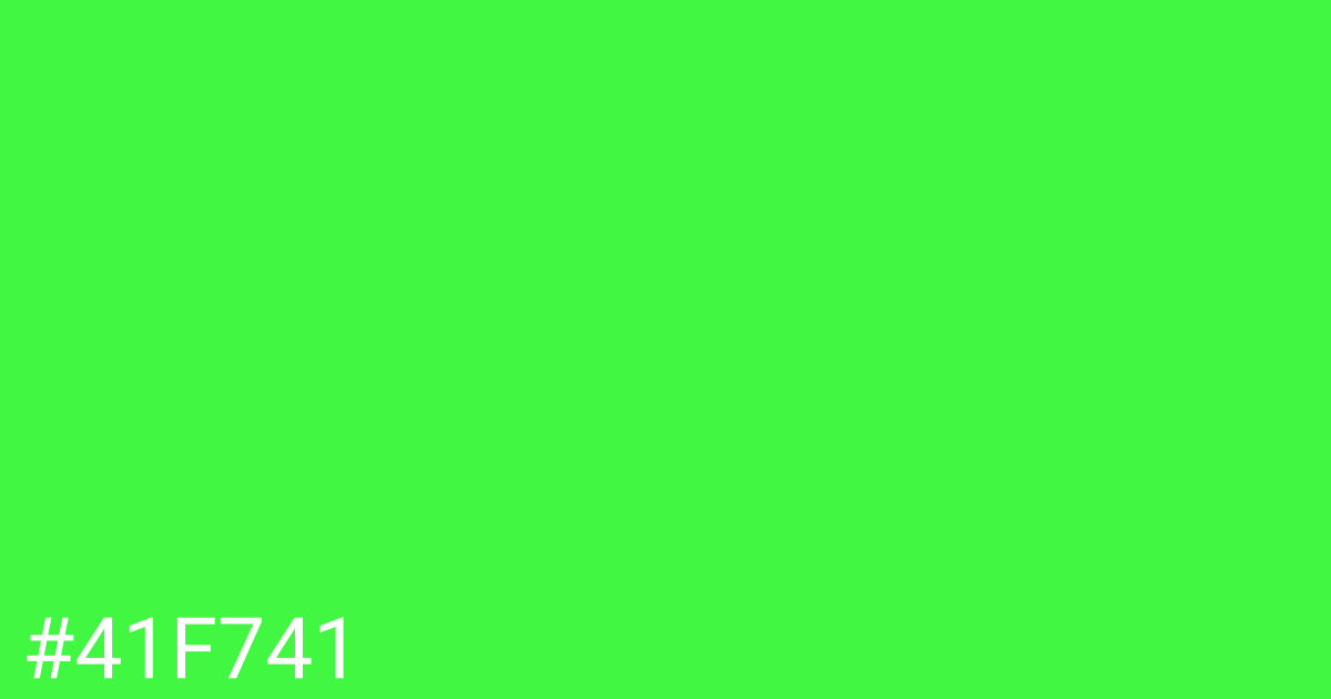 Hex color #41f741 graphic