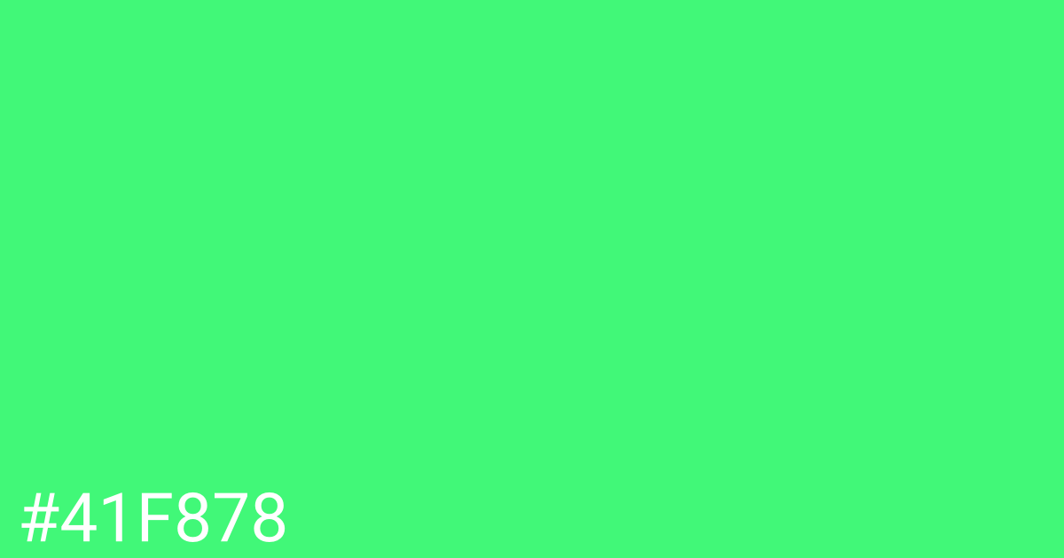 Hex color #41f878 graphic