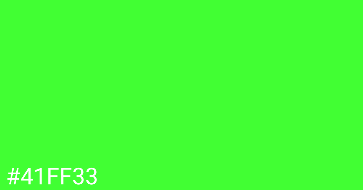 Hex color #41ff33 graphic