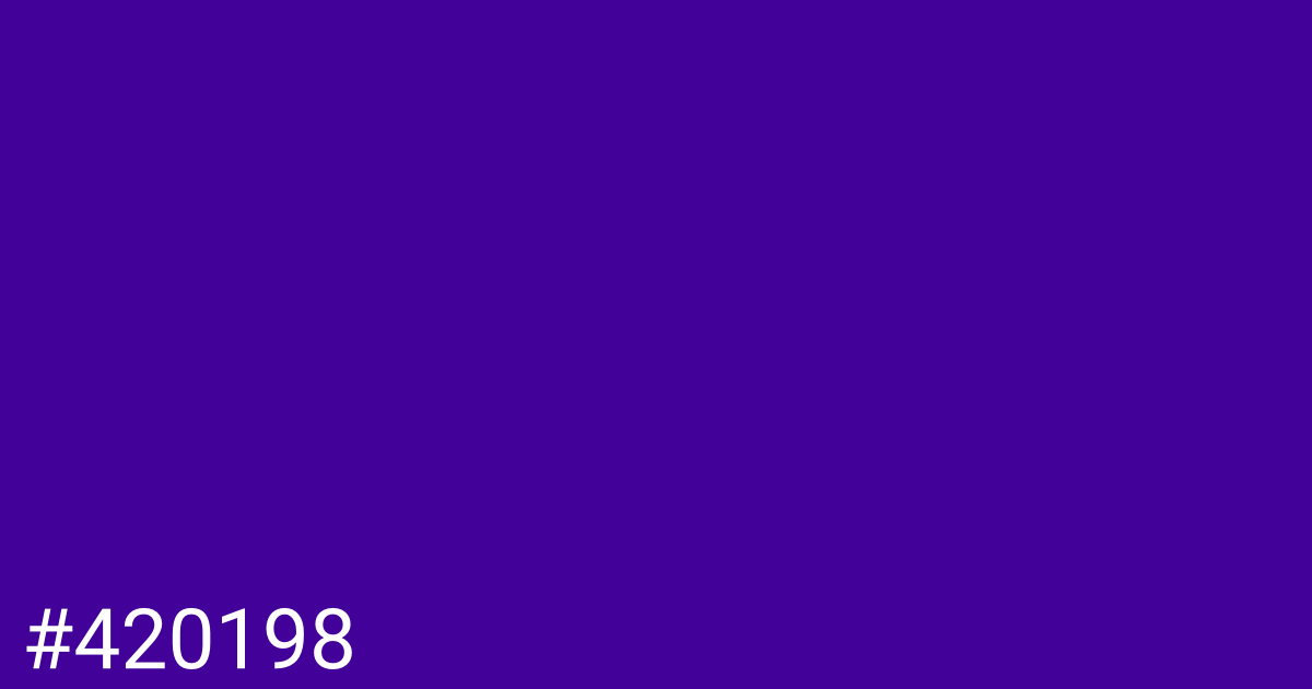 Hex color #420198 graphic