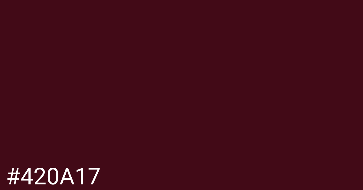 Hex color #420a17 graphic