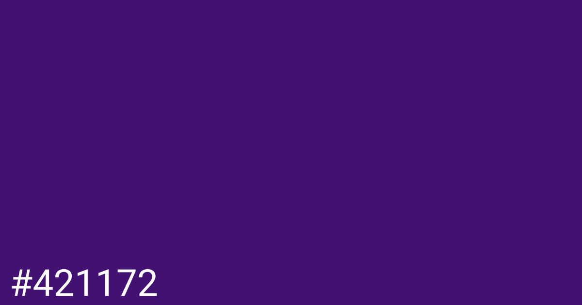 Hex color #421172 graphic