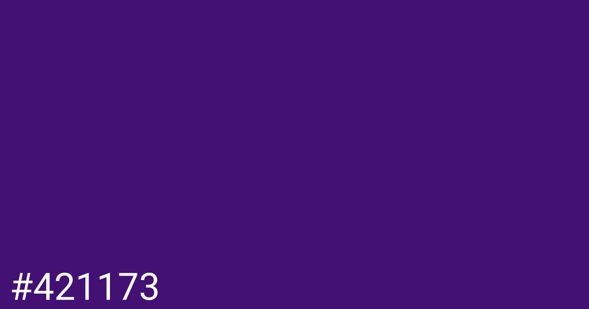 Hex color #421173 graphic