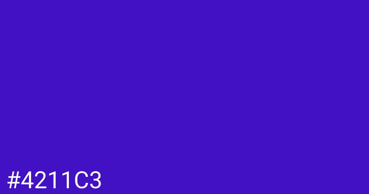 Hex color #4211c3 graphic