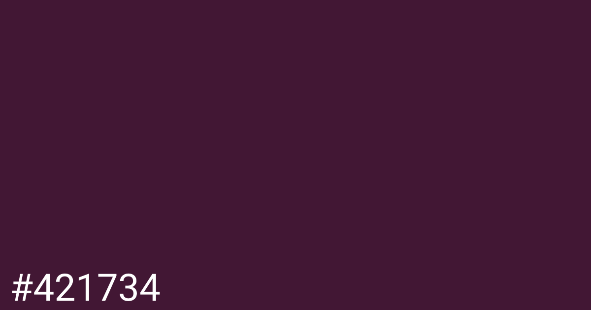 Hex color #421734 graphic