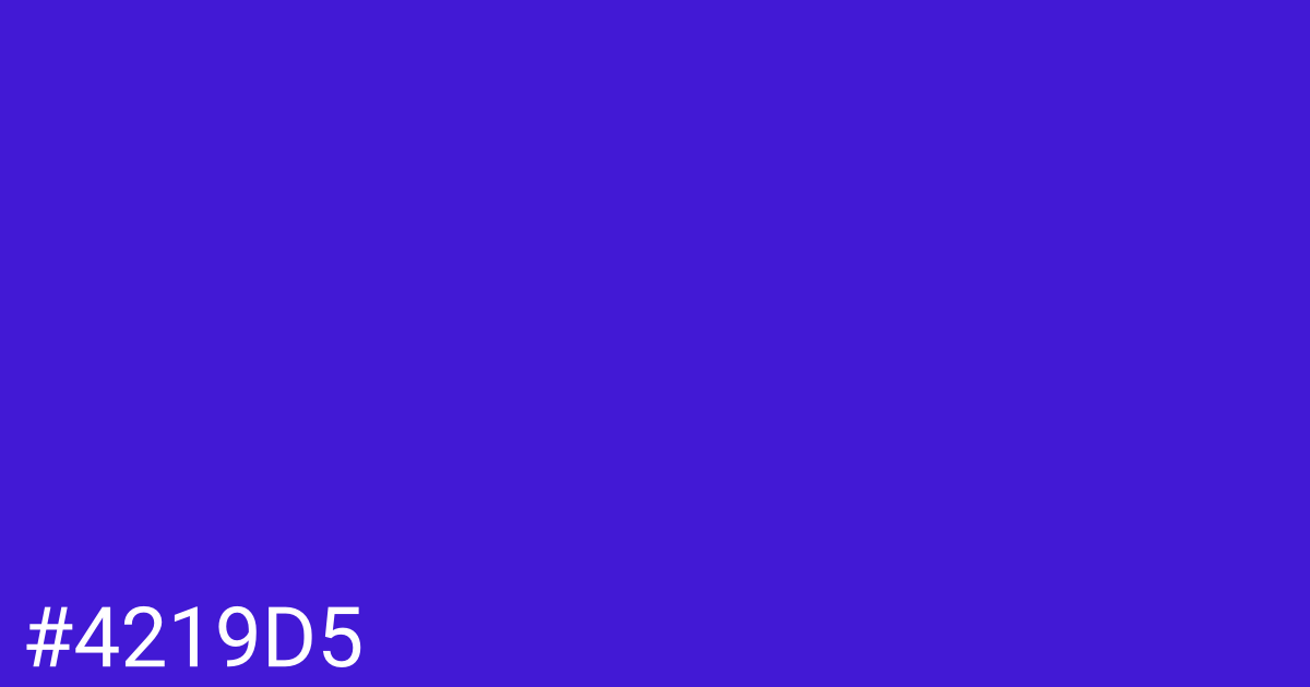 Hex color #4219d5 graphic