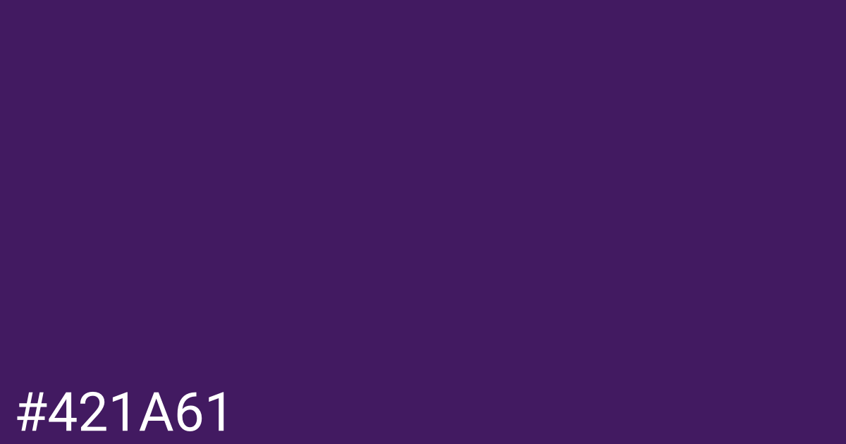 Hex color #421a61 graphic