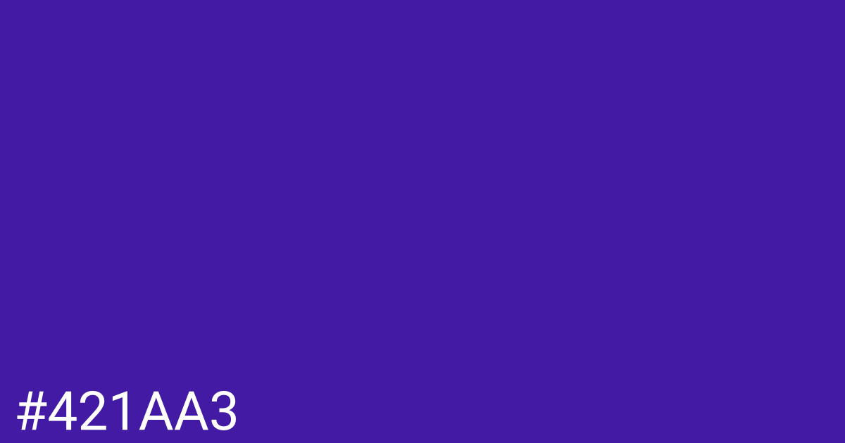 Hex color #421aa3 graphic