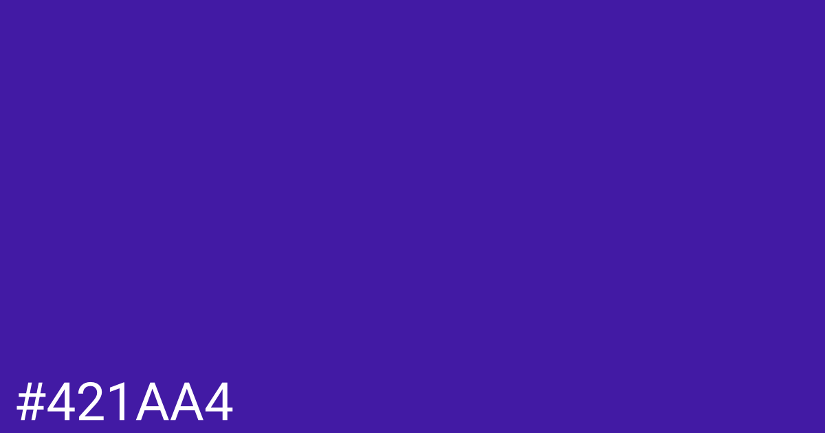 Hex color #421aa4 graphic