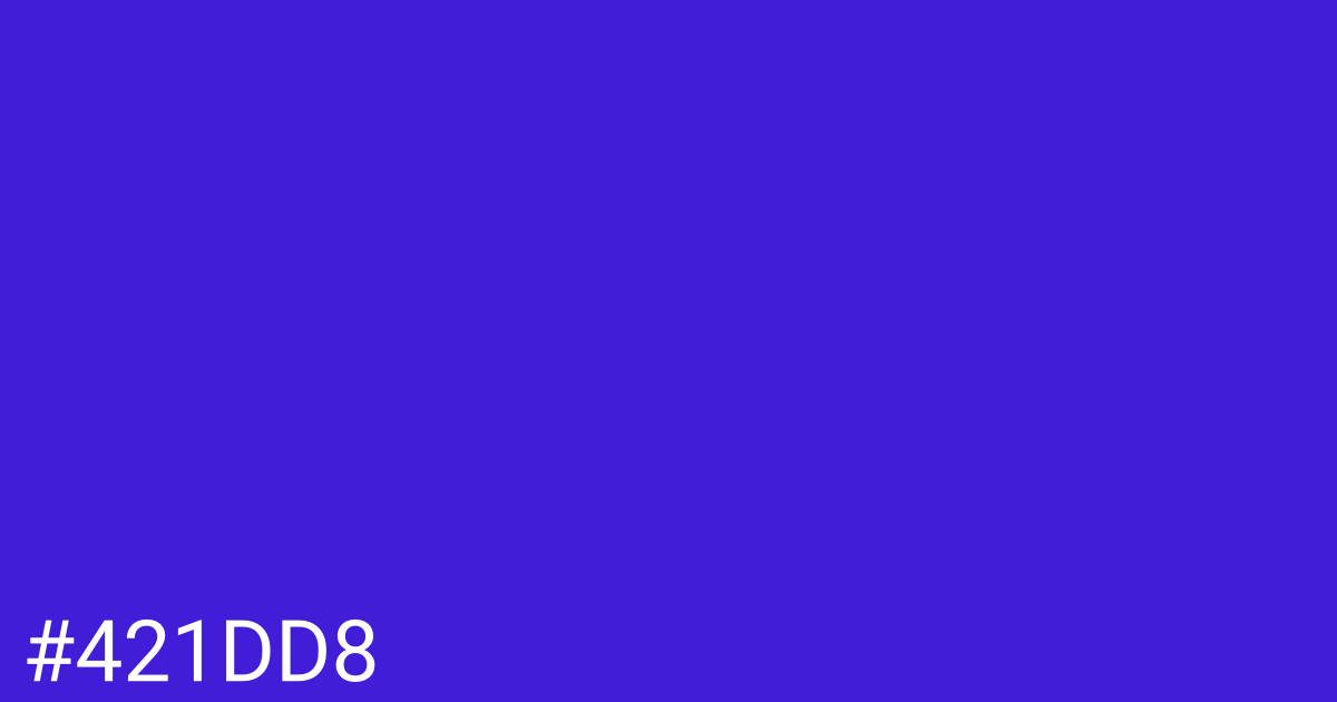 Hex color #421dd8 graphic