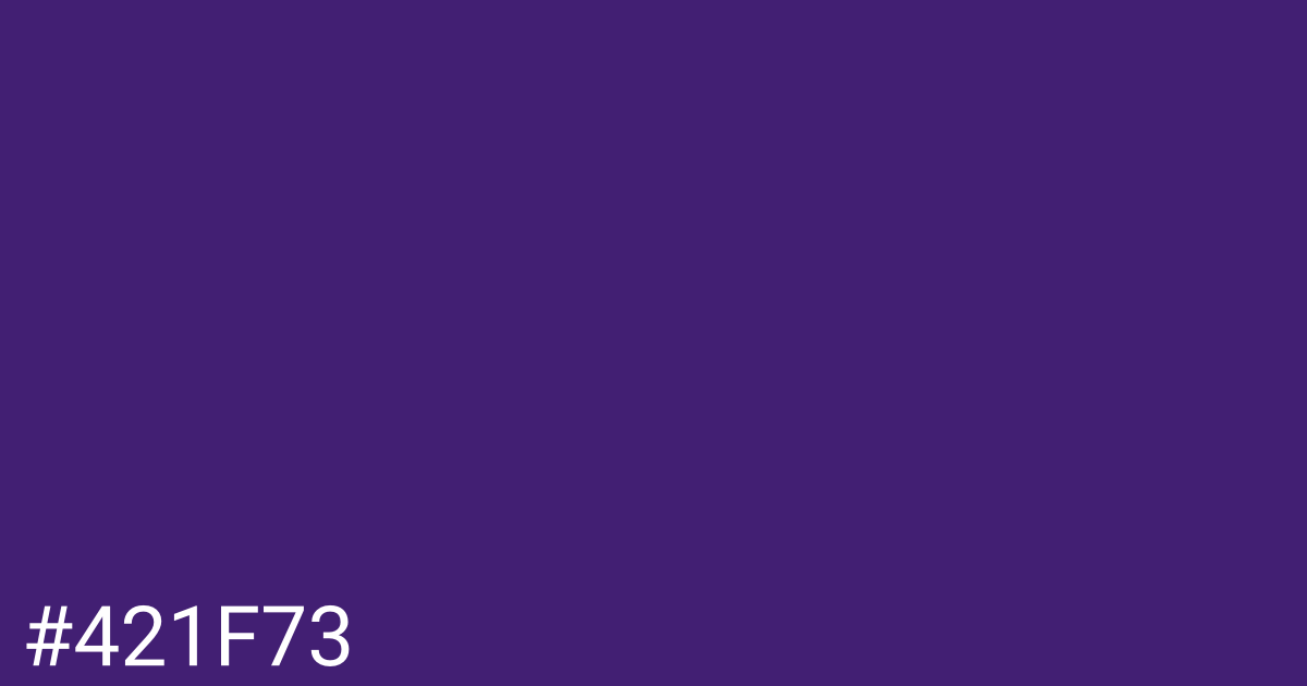 Hex color #421f73 graphic